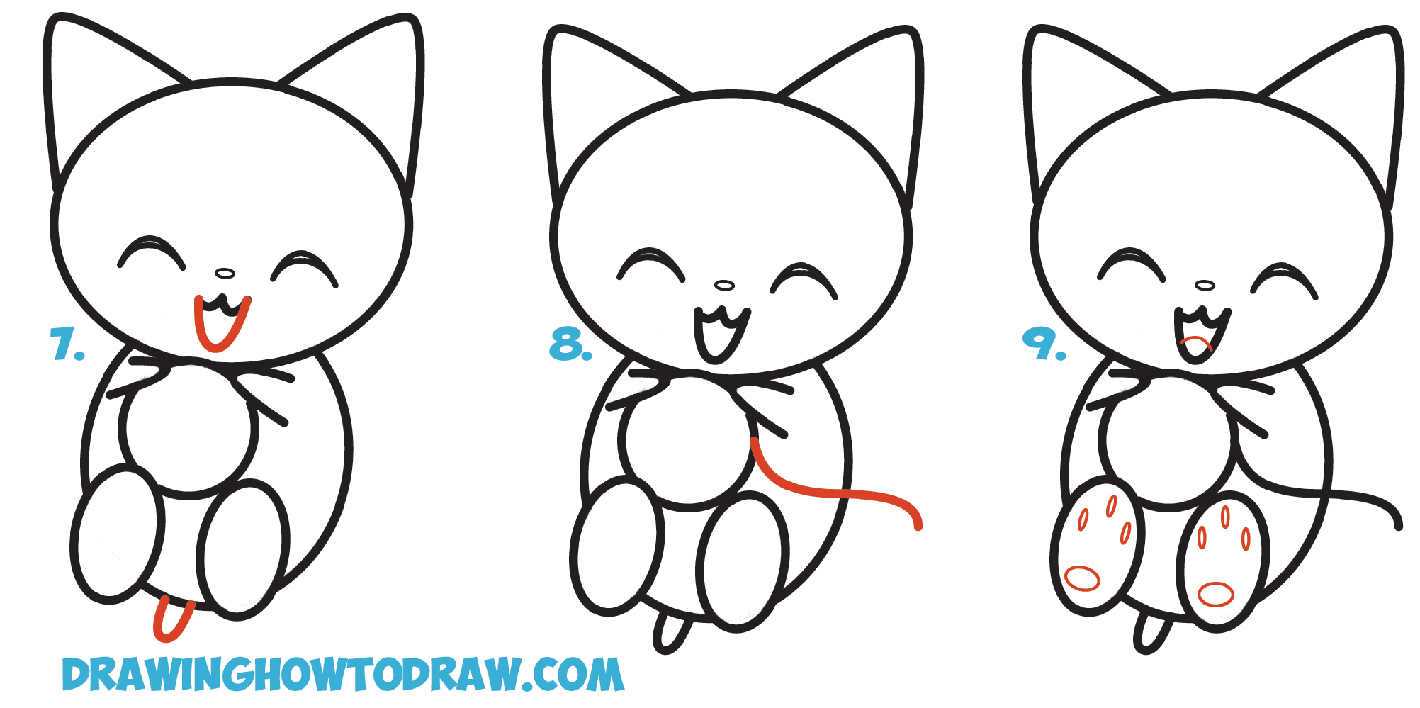 how to draw a cat